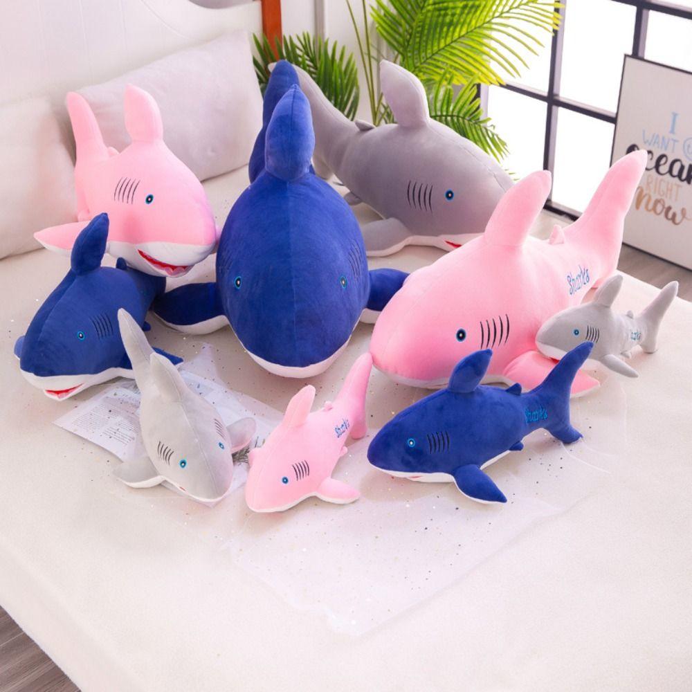 Sleeping Pillow Cartoon Stuffed Animal Doll Pillow Cushion Giant Shark Plush Toy Shark Stuffed Toys