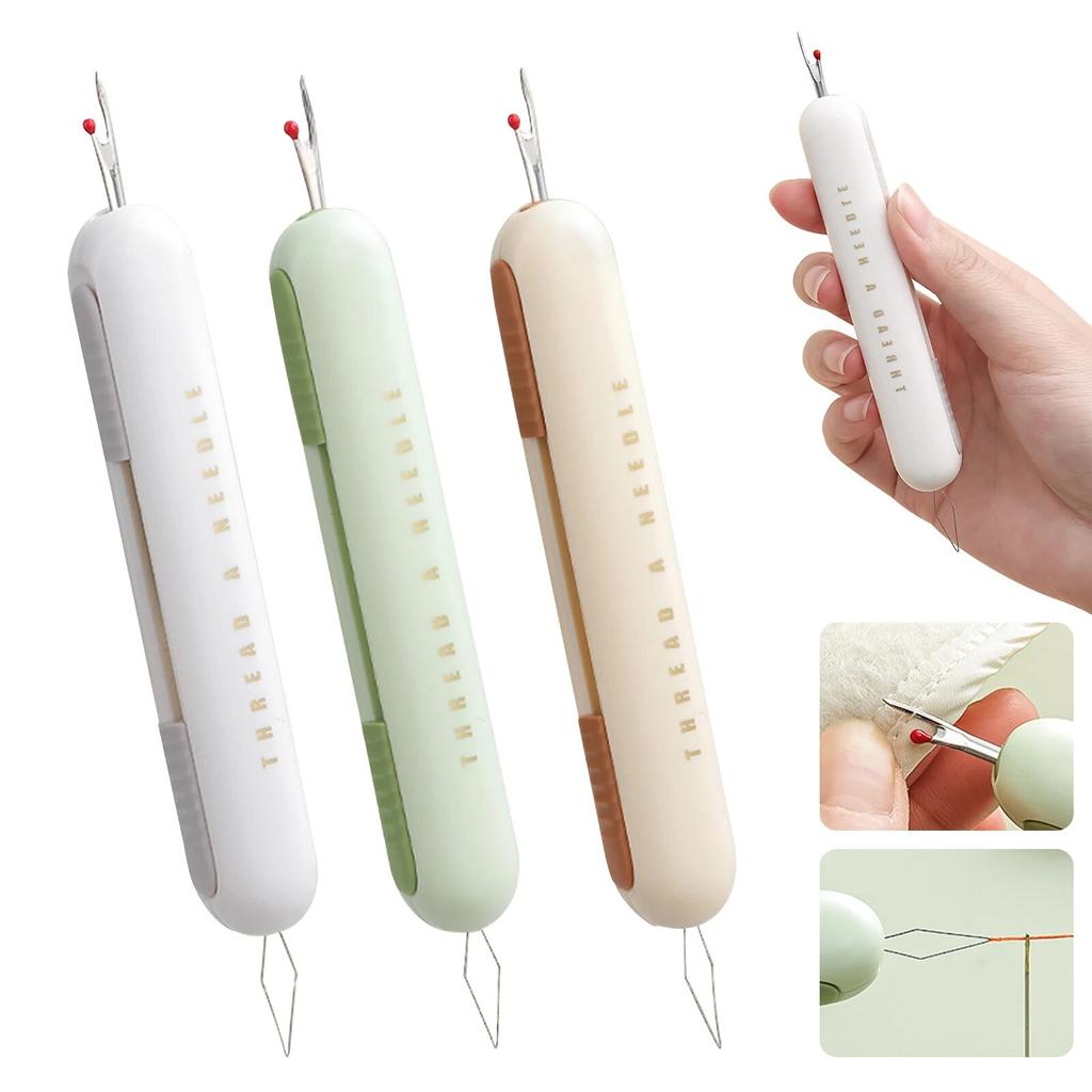 2 In 1 Needle Threaders Sewing Seam Rippers Stitching Remover And Threader Household Manual Sewing Tools Sewing Accessories