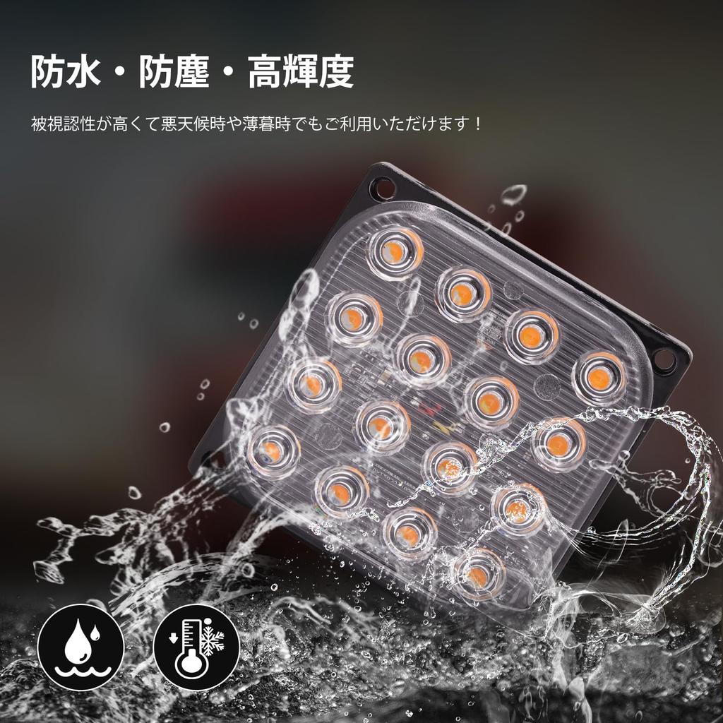 Ygmylandbb Светодиодные стробоскопы Боковой габаритный фонарь для грузовика Аварийный предупреждающий фонарь 24 В Квадратный