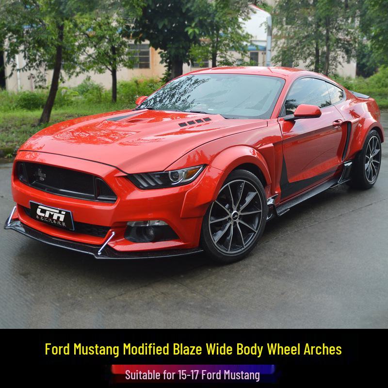 15-17 Ford Mustang Wide Body Kit: Front Lip, Side Skirts, Rear Wing