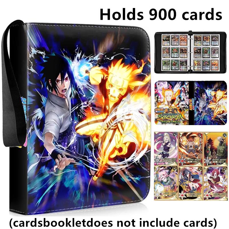 400pcs/900pcs Naruto Card Album Book Folder 4/9 Card Slots Collections Zipper Double Pocket Zipper Card Binder Holder