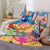 Lilo & Stitch Design Throw Blanket Soft Polyester Fabric for Office Chair or Sofa Ideal for Birthday, Halloween, Christmas Gifts