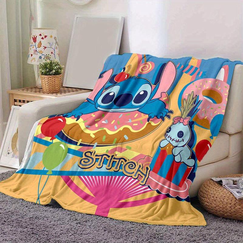 Lilo & Stitch Design Throw Blanket Soft Polyester Fabric for Office Chair or Sofa Ideal for Birthday, Halloween, Christmas Gifts