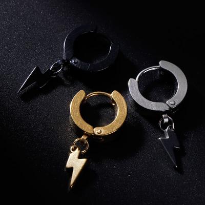 1 шт. серьги в стиле панк, модные кулон-молнии, индивидуальные мужские и женские ювелирные изделия из титановой стали