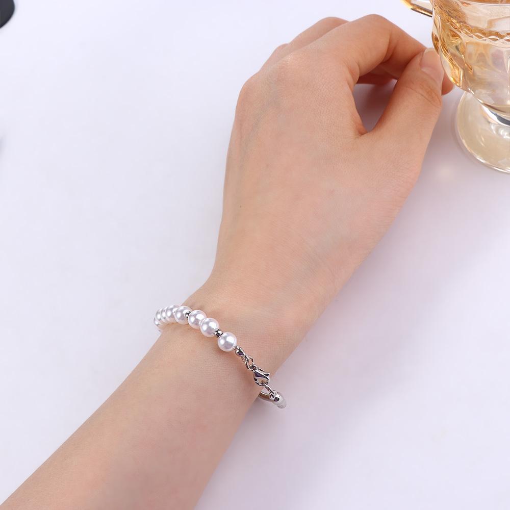 Gift Temperament Irregular Liquid Metal Women Bracelet Copper Pearls Bracelet Korean Style Jewelry
