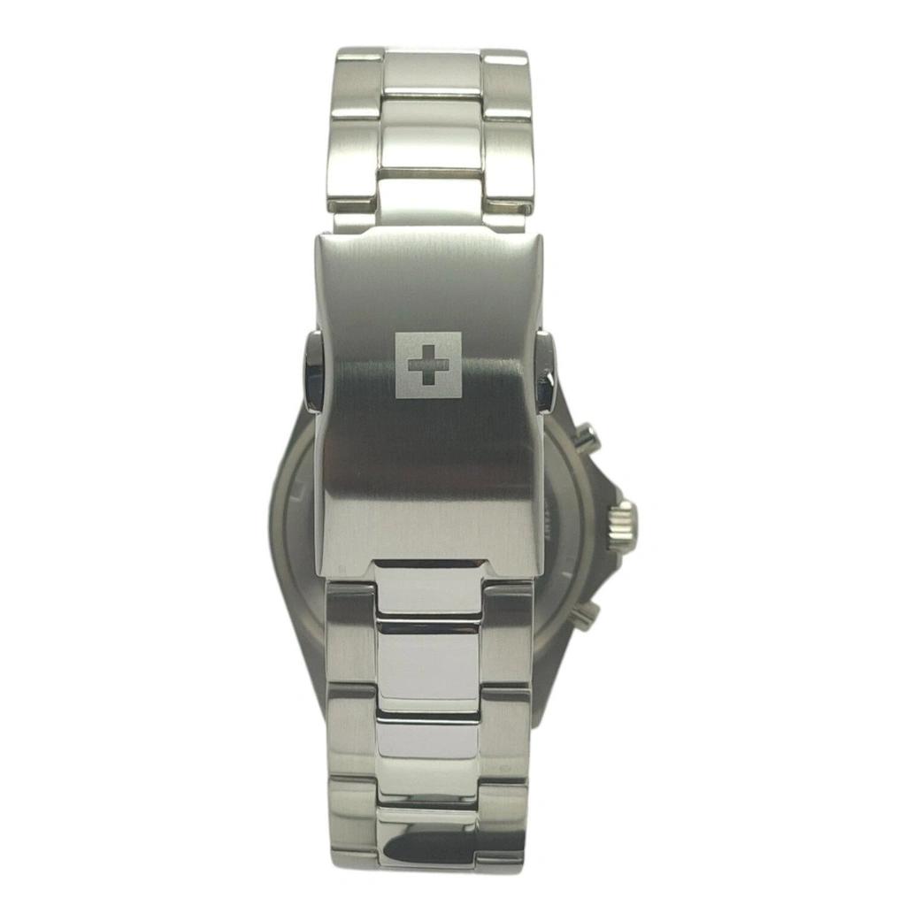 Swiss Alpine Military Master Diver Chronograph Stainless Steel Blue Dial Quartz 7053.9135 100M Men's Watch