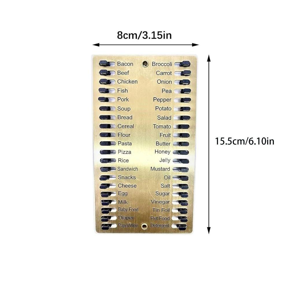 Portable Shopping List Durable Slide Checklist Board Home Supplies Metal Grocery List Mom Kids
