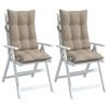 Maison Exclusive - Coussins de chaise à dossier haut lot de 2 taupe tissu oxford