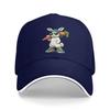 Funny Easter Bunny with Carrot Rabbit Casual Baseball Cap Outdoor Gym Trucker Hat Spring Sunscreen Men Fitted Retro Snapback Cap