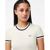 Lacoste Женская футболка S Slim Fit Tipping с коротким рукавом Tf7221 54g Ev0