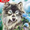5D DIY Алмазная картина Волк Полный квадрат Алмазная вышивка Крестом Мозаика Животные Украшения для комнаты