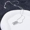Women Silver Color Bricks Men Necklace Clavicle Chain Geometric Necklace Korean Style Necklace