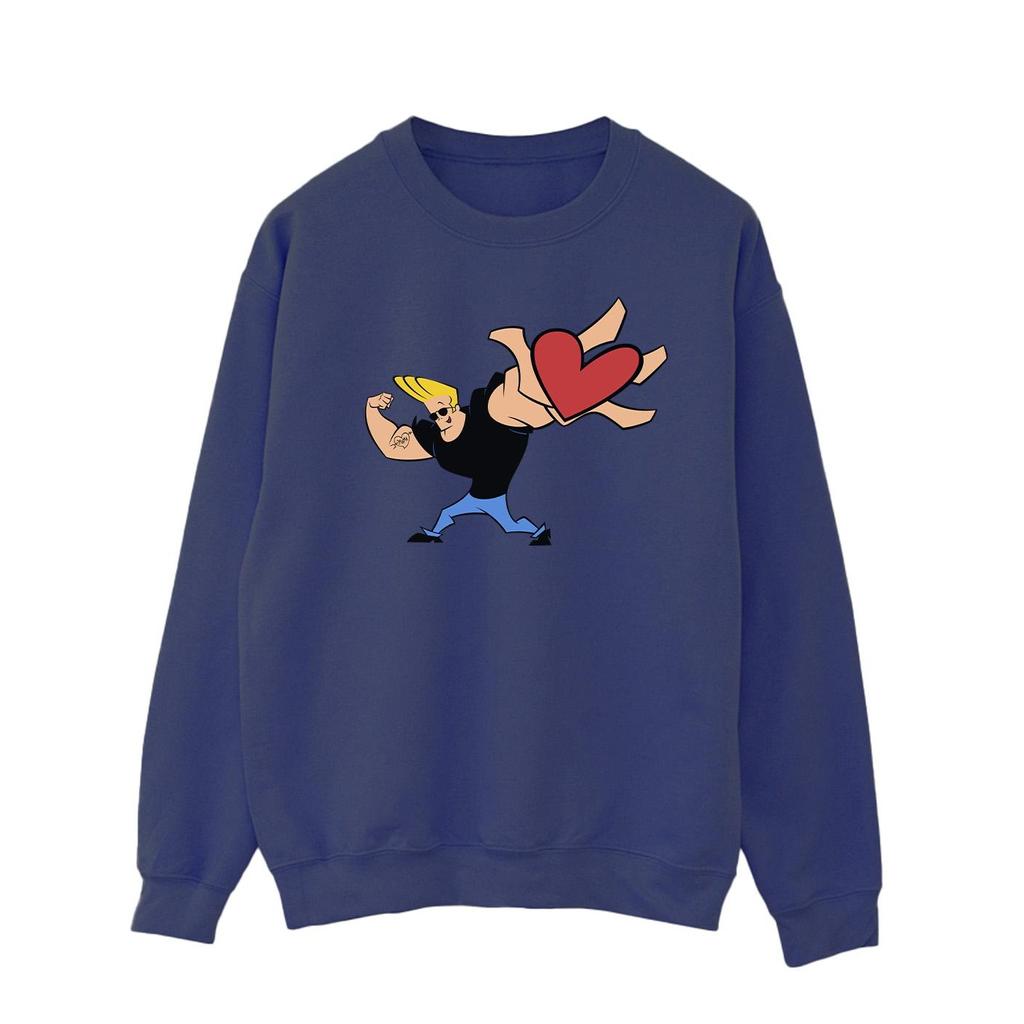 Johnny Bravo Mens Heart Present Sweatshirt