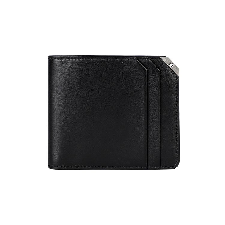 Montblanc Meisterstück Двойной складной кожаный кошелек Мужские кошельки Черный 124089