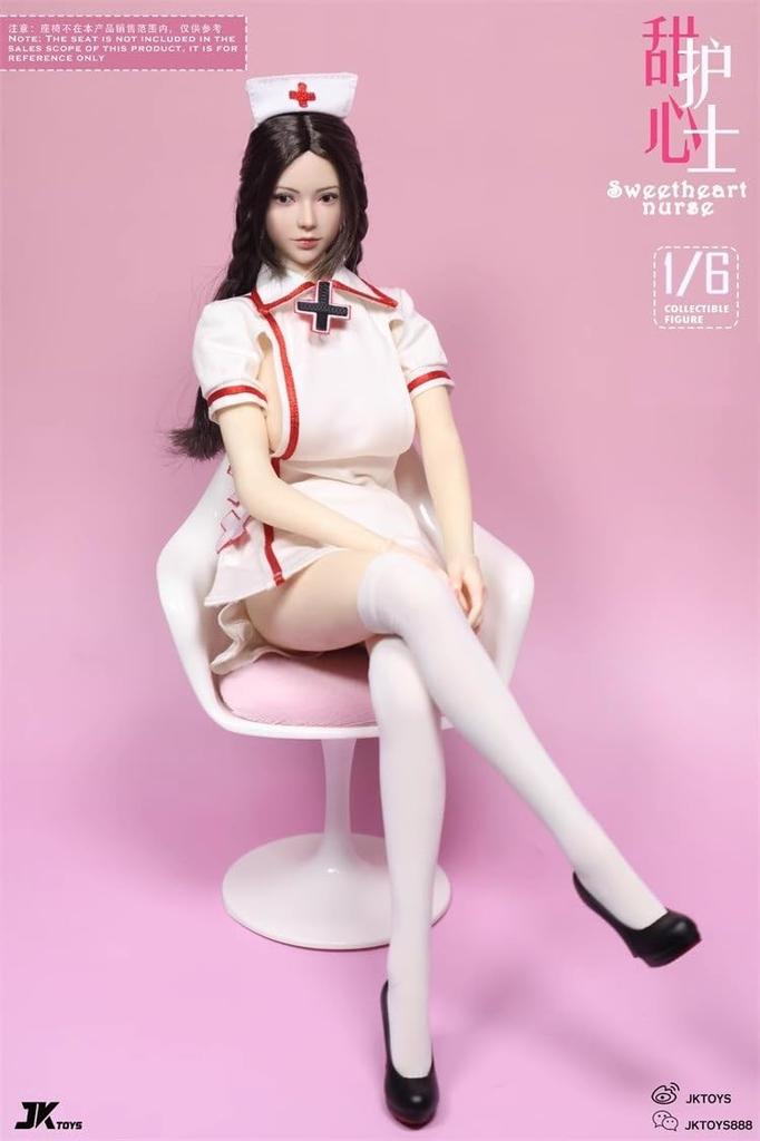 Scale JKTOYS Sexy Fashionable Honey Nurse Uniform Set for Action Figures and Body Not [TOYBARJAPAN] 1/6 K-004B (Head Included)