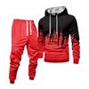 Men's Colorblock Hooded Sweatshirt And Sweatpants Casual Sports Suit