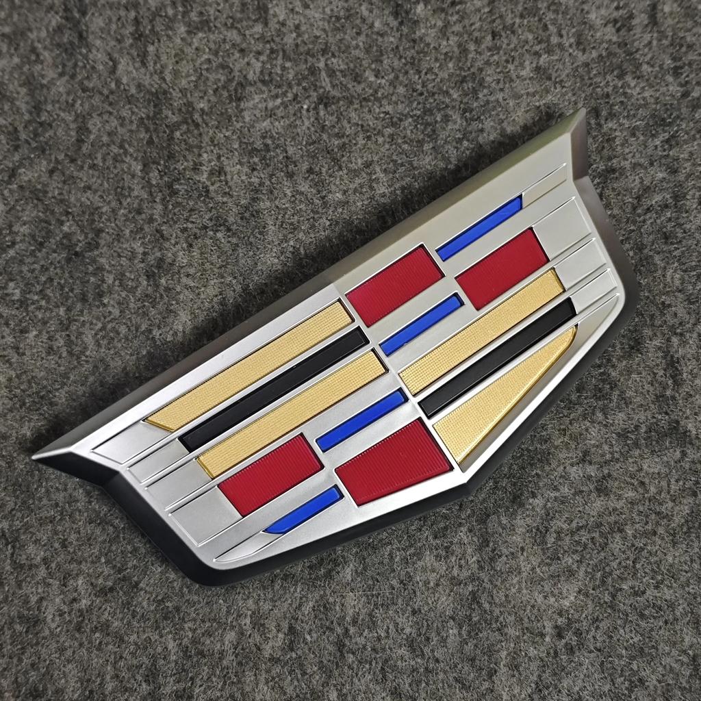 AABHY1 Metal New Car Front Hood Grille Emblem Rear Trunk Badge Cover for Cadillac CT4 CT5 XT5 XT6 XTS ATS-L Sticker Accessories