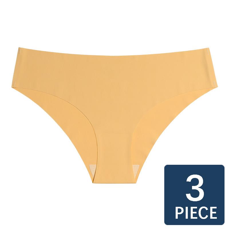 Flarixa 3 шт., бесшовные женские трусики из ледяного шелка, стринги, дышащие удобные женские трусы с низкой талией, женское сексуальное женское белье