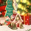 Christmas Snow House Incense Burner Winter House Incense Cone Holder Xmas Party Desktop Decoration Ornament Holiday Gift