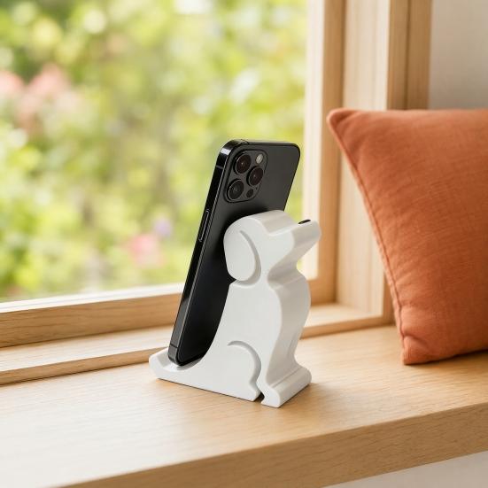 Настольная подставка для дисплея с эркерным окном, 3D-печатный держатель для мобильного телефона, милая фигурка собаки, настольный держатель с устойчивым основанием, художественное украшение для дома, офиса, ниши, искусство
