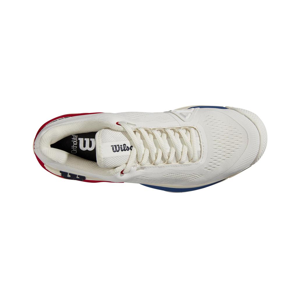 Tennis Shoes Rush PRO W Omni Pro Snow White Vu Blue Cm [Wilson] (Rush 4.0 Omni) Women's Red/Deja 25.5