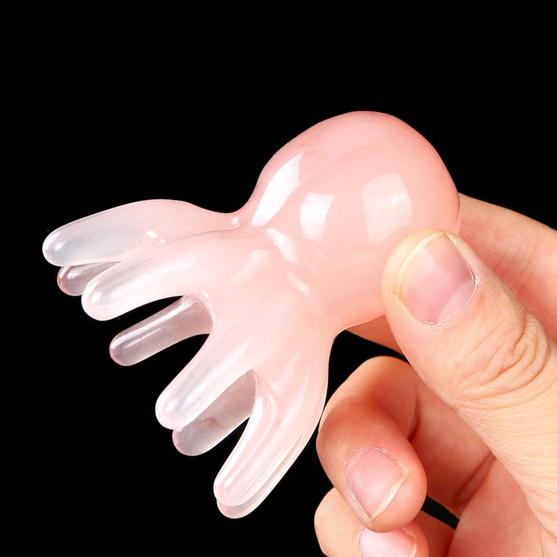 Смола Осьминог Массажер для головы Расчесывание Меридиан Скребок Массажная щетка для кожи головы Акупунктура Спа Гуа Ша Инструмент для здоровья Глубокий массаж