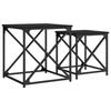 VidaXL Tables basses gigognes 2 pcs noir bois d'ingénierie 838943