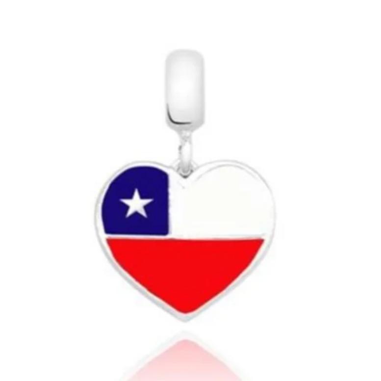 Shiny Zircon Nation Flag Series Charms Brazil Spain USA UK Italy Bead Fit Original Bracelet Women DIY 925 Silver Jewelry