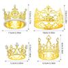 4 Pcs Mini Crown Cake Topper Birthday Tiara Crown Crystal Pearl Princess Kueen Cake Crown for Wedding Pet Birthday