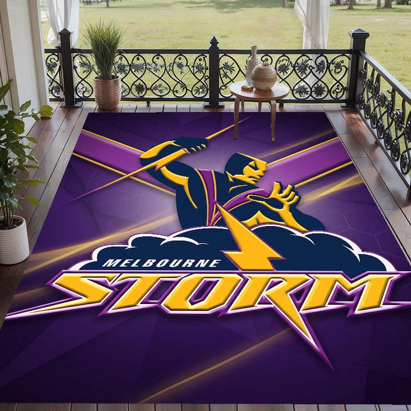 Soft Floor Carpet Melbourne Storm Pattern Area Rug Decorative Mat For Home Room Decoration