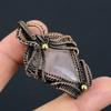 Beautiful Rose Quartz Gemstone Copper Wire Wrap Handmade Pendant Jewelry For Gift
