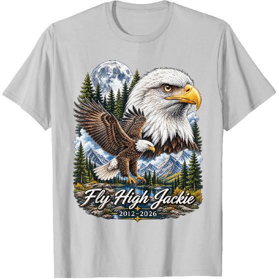 Fly High Jackie, Jackie and Shadow Bald Eagle for Men Women T-Shirt