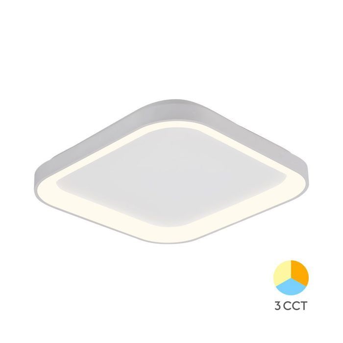 Plafonnier LED Bella 36W 3en1 4260 lm – 480x480mm – Blanc