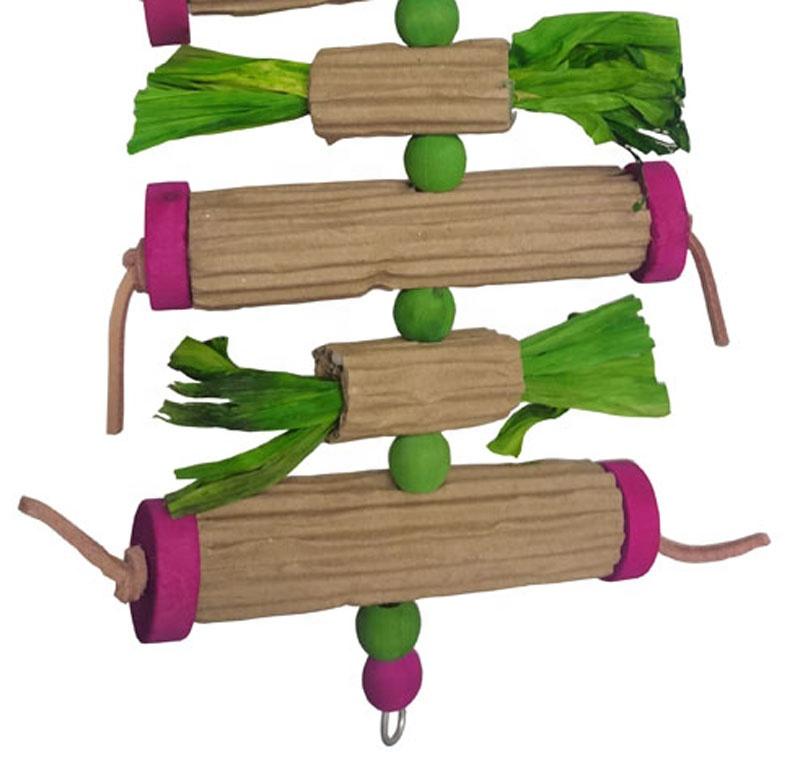 Parrot Toys Corrugated Board Natural Green Color Corn Leaf Bird Toy Bird Cage Chewing Toy