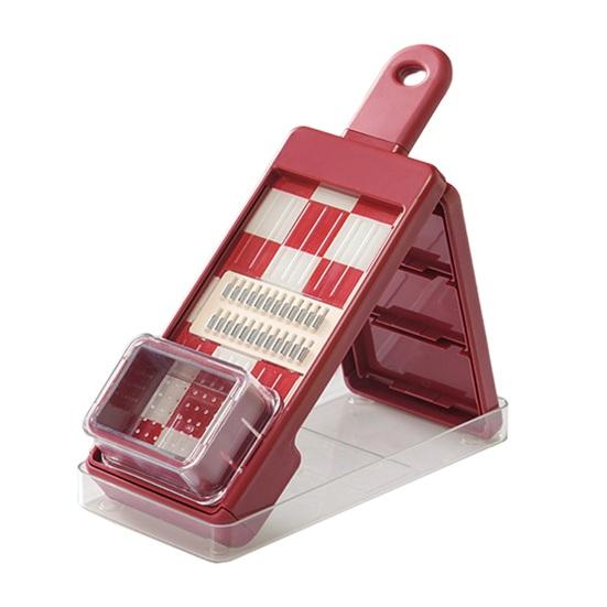 Овощерезка 4-в-1 Измельчитель продуктов Терка с лезвиями Инструмент для приготовления салатов для нарезки кубиками шинковки Безопасность Оборудование для подготовки пищи в ресторанах