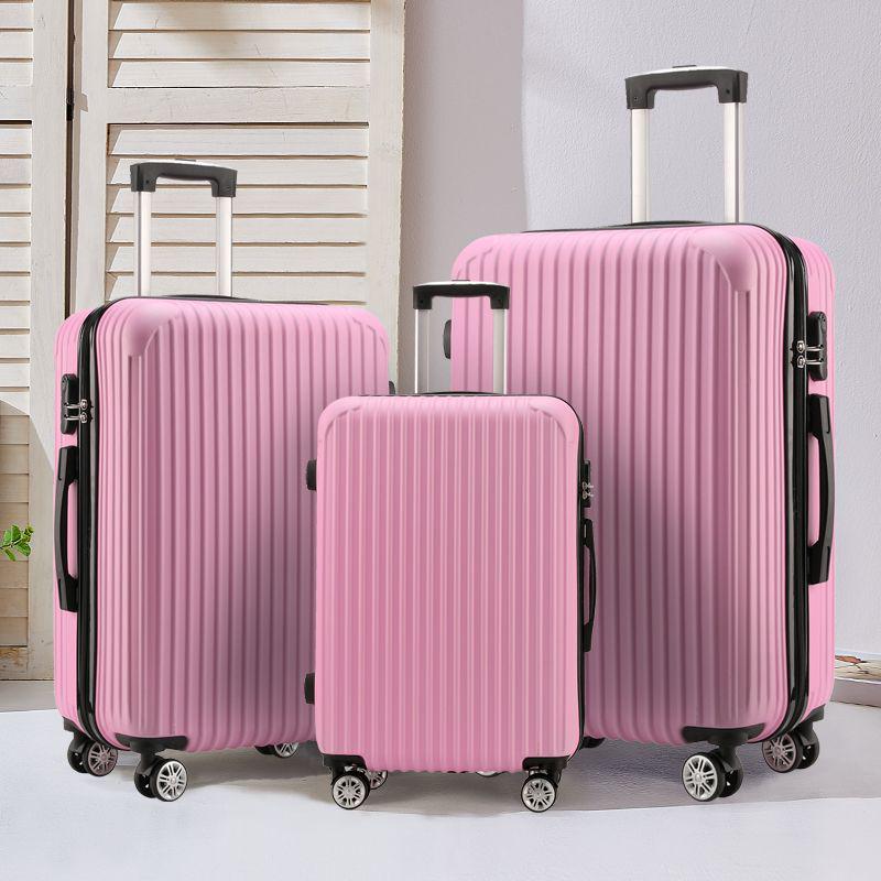 Sturdy and Durable Three-Piece Luggage Set with Anti-Collision Corners: 20, 24, 28 Inch Sizes