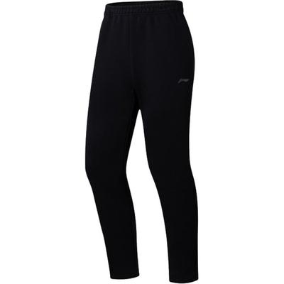 Мужские спортивные брюки Li Ning, однотонные, удобные, повседневные, трикотажные, черные AKLT003-1