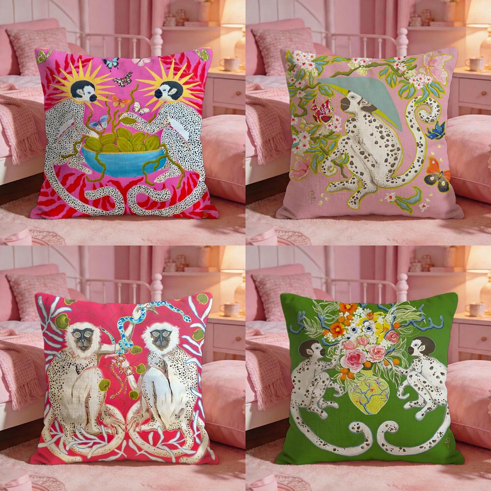 PPaige GGemmel MMonkey Cushion Cover Premium Comfort Reversible Pillow Cove Two In One Design For Any Room Car Interior
