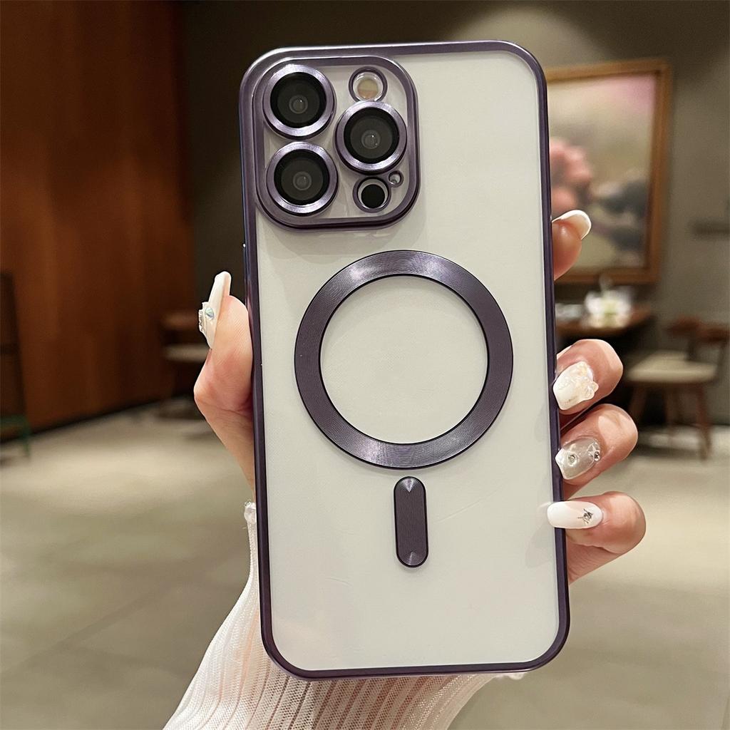 Подходит для чехлов для телефонов IPhone16Pro. Apple 15 Металлик Матовая Оригинальный Цвет 13/14 Гальванизированный Противоударный Чехол