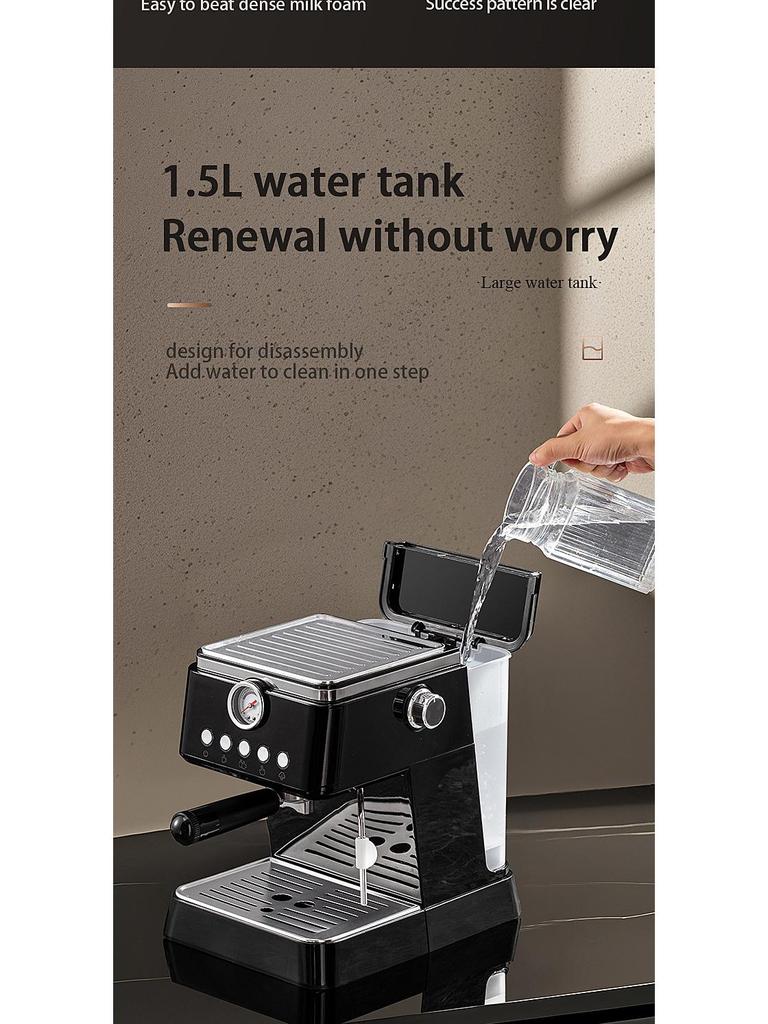 Новая полуавтоматическая эспрессо-машина с капучинатором и манометром