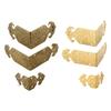 Bronze 8Pcs N1N Box Feet Leg Jewelry Case Metal Furniture Hardware Corner Protector Corner Brackets Edge Cover Protector
