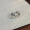 S925 Sterling Silver Striped Ear Cuffs Versatile Small Hoops