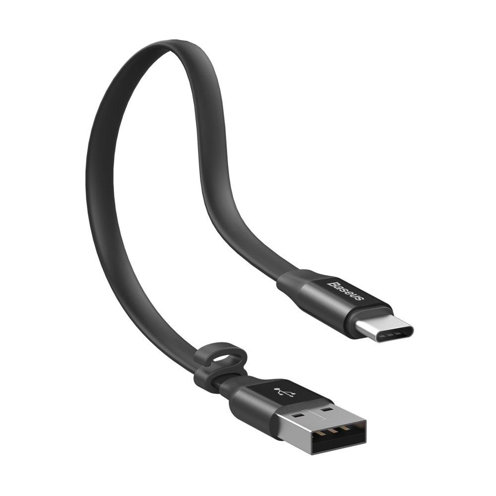 Кабель USB-C Baseus 0,23 м с держателем - Черный 2A