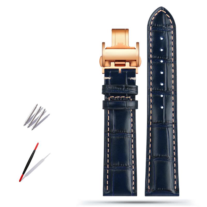 Классический ремешок для часов из коровьей кожи 19 мм, 20 мм, 21 мм для коллекции Longines Masters L3 L4 L2.628/L2.673 с застежкой-бабочкой