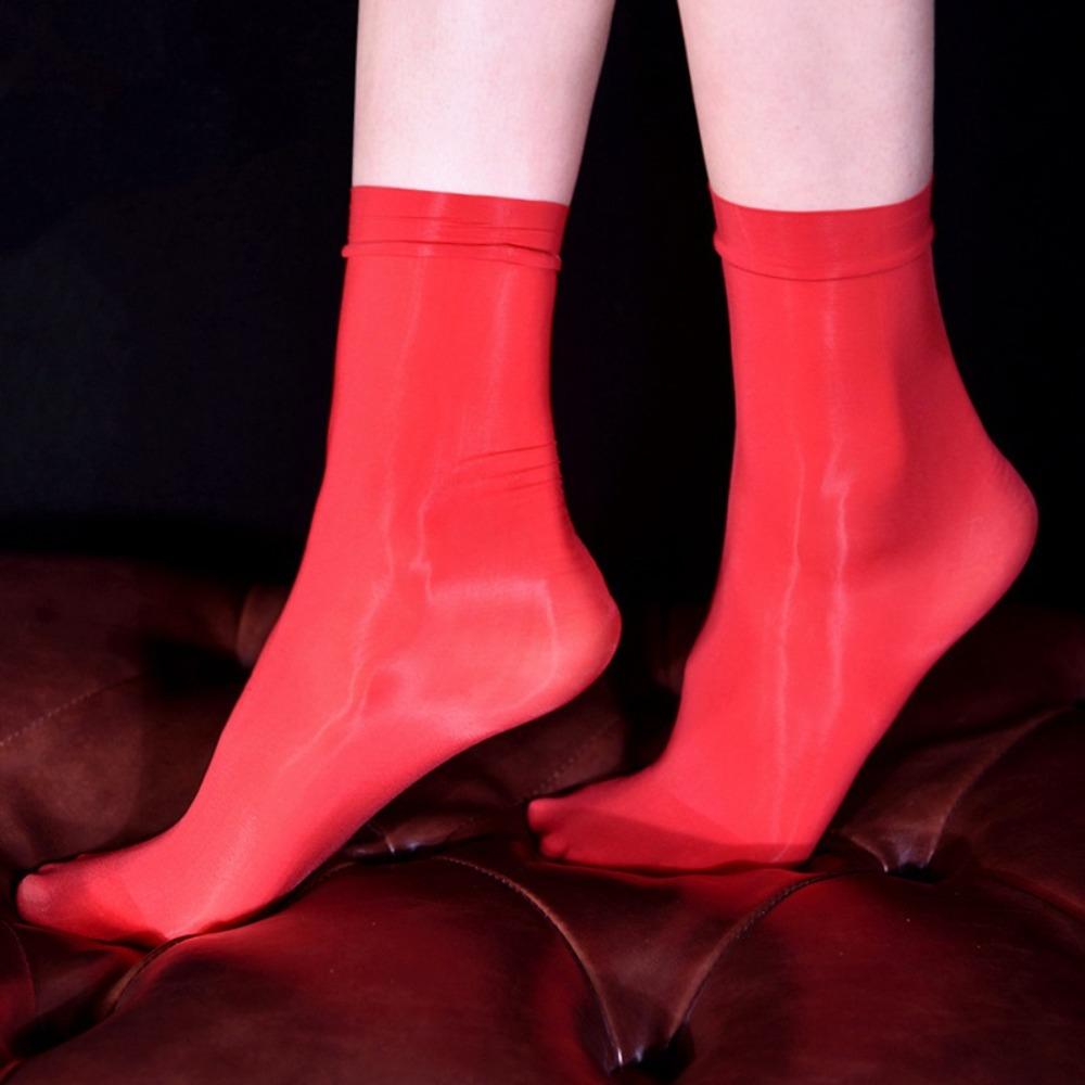 Nylon Oily Socks Breathable Ultra Thin Socks New Silky Socks Men Women