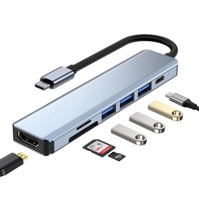 Ningchongfine USB-хаб Type C 7 в 1 с 4K USB USB Micro Card 100W PD быстрая зарядка Поддерживает USB Type C OTG технологию C HDMI, 2.0, 5 Гбит/с, 3.0,