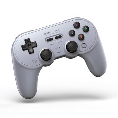 8Bitdo Pro 2 Геймпад (Серая версия) для NS Switch, ПК, Android, macOS, Steam Deck, iPhone, iPad, macOS, Apple TV и Raspberry Pi