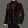 Gold Mink Velvet Imitation Mink Coat for Men Winter New Warm Thickened Coat Imitation Fur Fur All-in-one Reversible Top