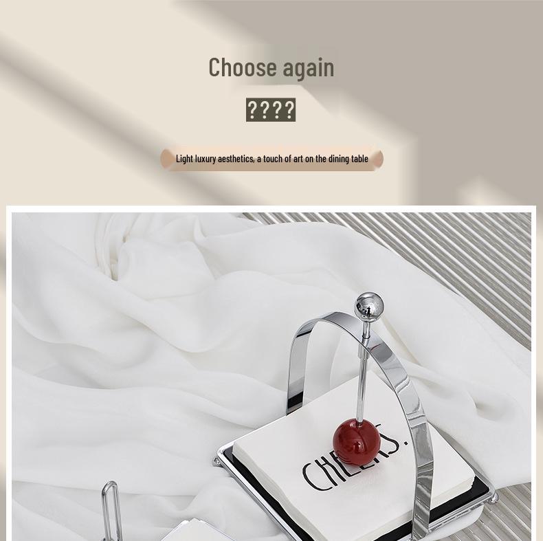 Luxury Mid-Century Silver Tissue Holder for Restaurants & Hotels