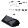 Progressive Multifocal Reading Glasses Men Women Half Frame Business Photochromic Glasses Anti-Blue Light Eyeglasses